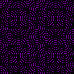 Purple & Black seamless undulating wavey pattern textured background wallpaper vector