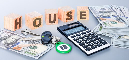 Wooden blocks with word 