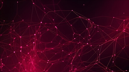 A contemporary abstract network pattern symbolizing technology and the internet, characterized by a magenta color tone