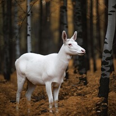 The forest whispers tales of the fabled white deer with golden horns