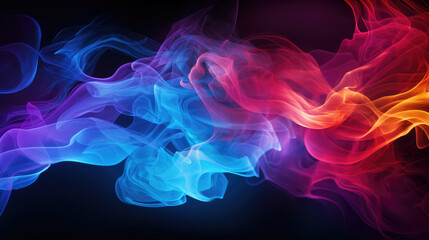 Abstract light art background with dynamic particles. Futuristic wave. illustration. created with generative AI technology.