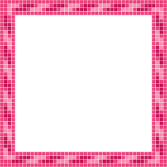 Pink tile frame, Mosaic tile frame, Tile frame, Seamless pattern, Mosaic frame seamless pattern, Mosaic tiles texture or background. Bathroom wall tiles, swimming pool tiles with beautiful pattern.