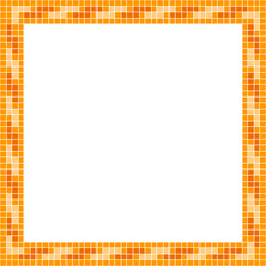 Orange tile frame, Mosaic tile frame, Tile frame, Seamless pattern, Mosaic frame seamless pattern, Mosaic tiles texture or background. Bathroom wall tiles, swimming pool tiles with beautiful pattern.