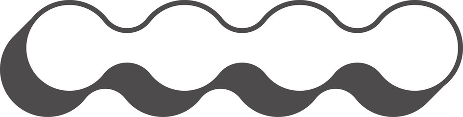 Abstract geometric element. Neobrutalism graphic shape. Minimal groovy Y2k retro sticker. Retro label.