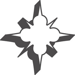 Abstract geometric element. Neobrutalism graphic shape. Minimal groovy Y2k retro sticker. Retro star