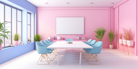 Colorful Meeting room, Generative AI