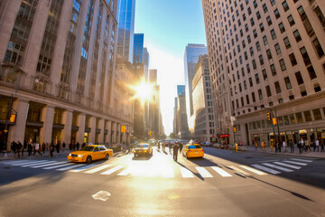 Street view of New York City - Generative AI
