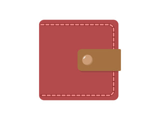 シンプルな二つ折り財布のイラスト