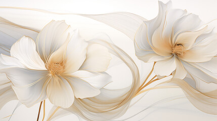 Obraz na płótnie Canvas Abstract background with white flowers