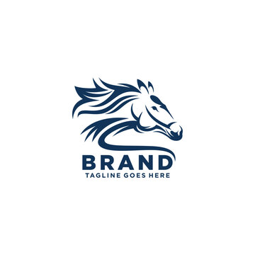 Horse logo design template vector