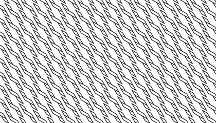 Abstract vector seamless pattern and swatches oriental line texture on white background wallpaper geometric diagonal fabric waves set of design elements