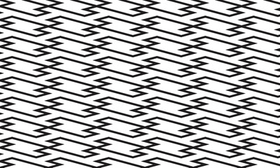 Abstract vector seamless pattern and swatches oriental line texture on white background wallpaper geometric diagonal fabric waves set of design elements