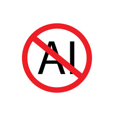 artificial intelligence sign on white background