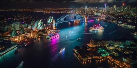 Poster Sydney aerial view - Generative AI © jovannig