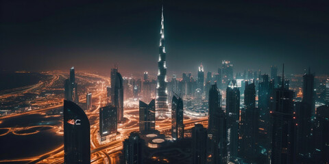 Flying over Dubai - Generative AI