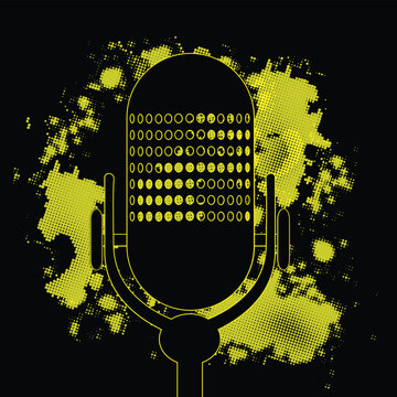 Studio Microphone Splash Background