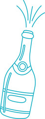 Linear Champagne Bottle