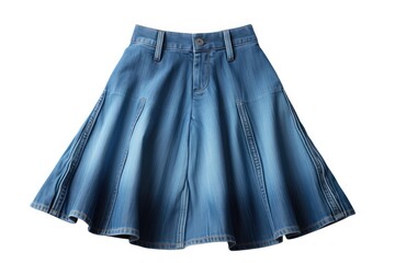 Denim skirt on white background. Generative AI