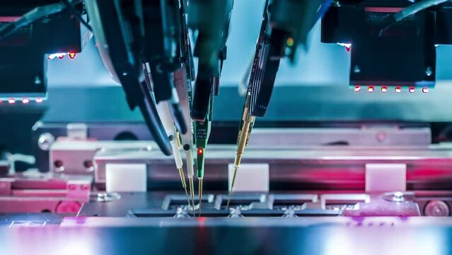 Intelligent testing and repair of circuit boards.High-tech and industrial automation.