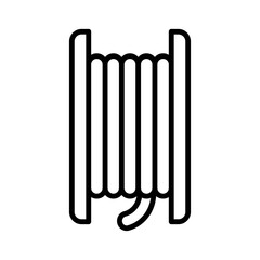 Wired power cable roll icon