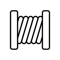 Wired power cable roll icon