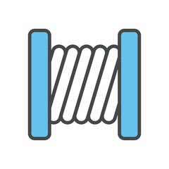 Wired power cable roll icon