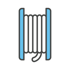 Wired power cable roll icon