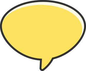 yellow comic speech bubble illustration