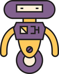 cartoon robot character icon