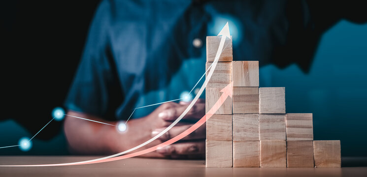 Finance and investment, financial, invest, wealth, saving, banking, investor, save. Beside steps the cube has the line of investment financial. investing wealth saving banking. profit benefit.