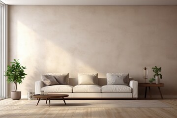 Modern empty living room interior design Generative AI