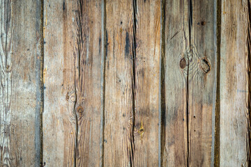 Old wooden texture wall background. Grounge dirty empty wooden panels board in design interior house and room.