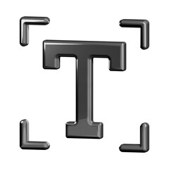 This is a beautifully designed 3D text icon with a beautiful metallic texture.