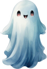 Watercolor Ghost Halloween Boo Clipart