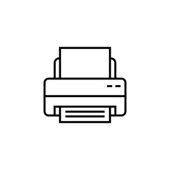 printer icon design. digital print paper sign and symbol.
