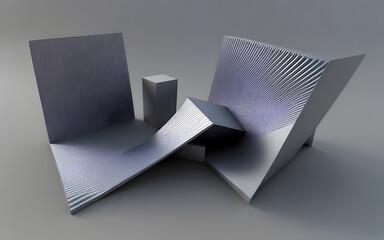 Unique shaped 3d abstract for background