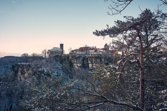 Festung Hohnstein in der S&auml;chsischen Schweiz im Winter