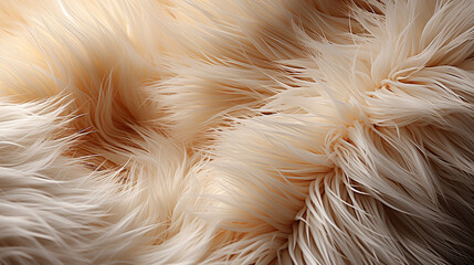 Polar fox fur close-up. Generative Ai