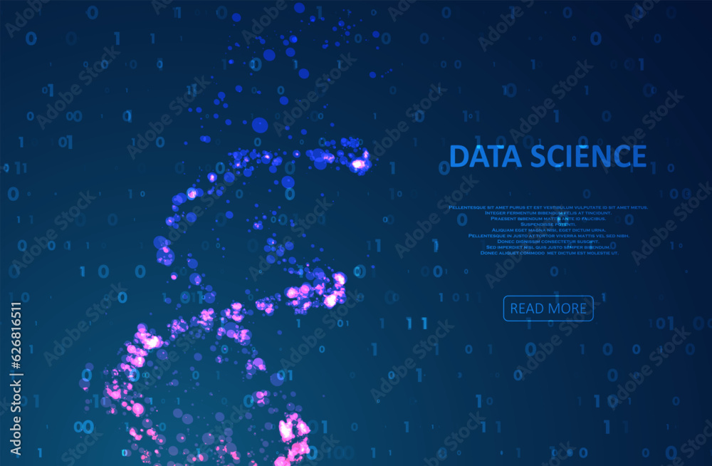 Wall mural big genomic data visualization.