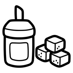 sugar line icon style