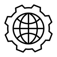 Outline Global setting  icon