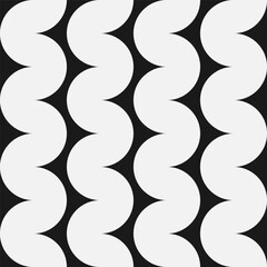 Semicircle seamless pattern. Geometric background pattern, abstract modern monochrome trendy pattern.