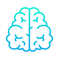 Outline gradient Brain icon