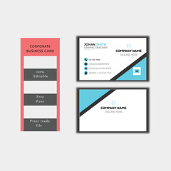 corporate modern business card design template