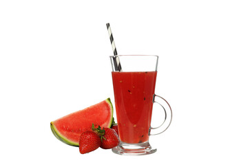 PNG, Watermelon smoothie isolated on white background