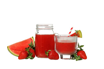 PNG, Watermelon smoothie isolated on white background