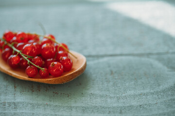 cherries on a wooden table