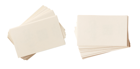 Mockup of two horizontal business cards isolated.