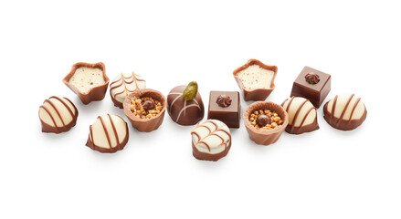 Chocolate candy isolated on white background