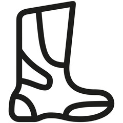 Boots symbol icon vector image. Illustration of the boot footwear shoe design image